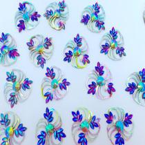 Upscale red resin large flower shape hand-sewn water drill clothes bag mobile phone decoration accessories 48 mm