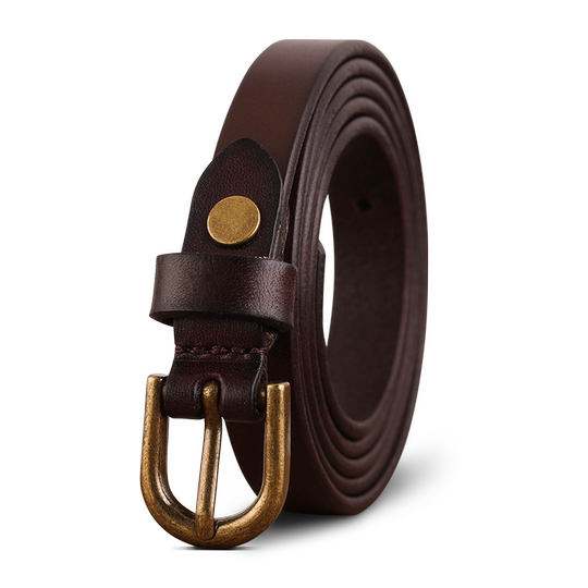 Top class women's all-match genuine leather alloy Korean style belt