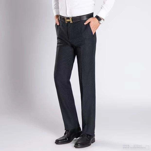 Đường nam quần âu nam mùa thu và mùa đông dày phần trung niên quần nam cao eo rộng phù hợp với quần quần nam quần cha