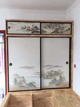 Longjing and room sliding door tatami partition Japanese cabinet door collapse rice custom Fusima door