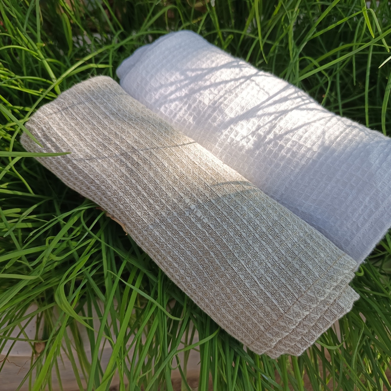 Pure Linen Super Absorbent Waffle Bath Towel, Towel, Square Towel, Sweat Towel