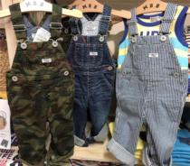 Flash sale pick up Japanese mikihouse denim striped overalls 63-3301-783
