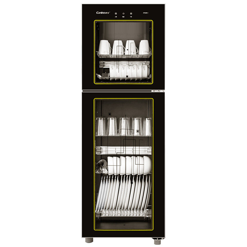 Conpo ZTP268H-1 Vertical Home Double Door Large Capacity Commercial Hotel Tea Set Tableware Bacteriostatic Cleaning Bowl Tray Cabinet