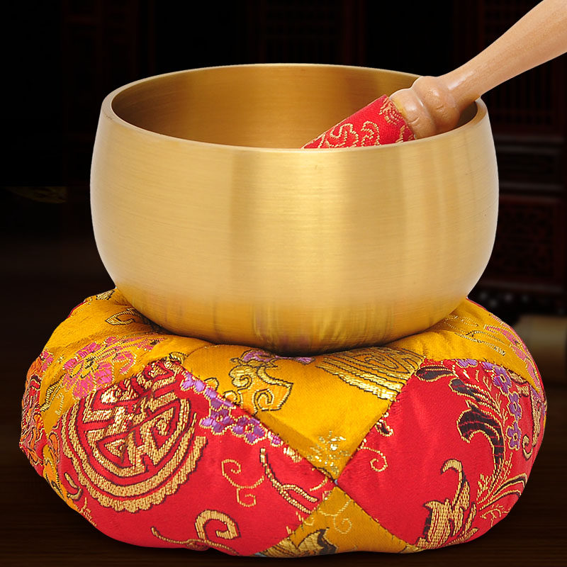 Brass Day Style Boutique Copper chime Buddhist family bowl Bowl Soundtherapy Bowl Buddha Tone Bowl of Buddha Furniture Craft Gift Pendulum decoration Interior placement