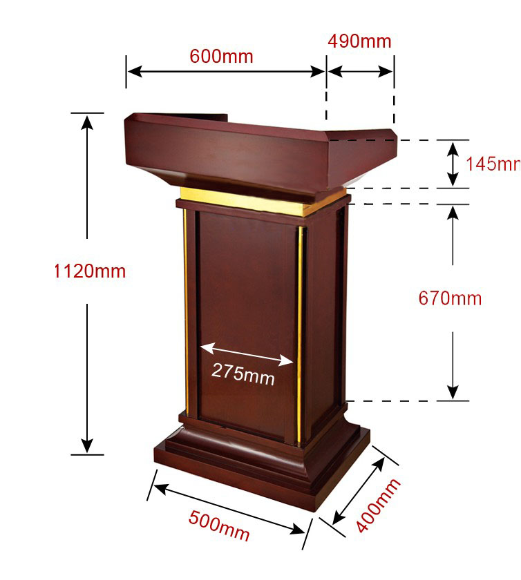 European Large Wooden Podium Podium Speech Reception Table Desk