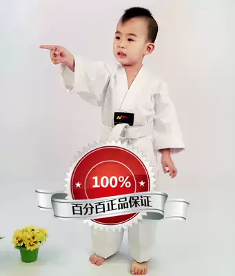New brand White Collar Road suit T C blend twill white collar taekwondo suit children adult men and women long sleeve taekwondo suit