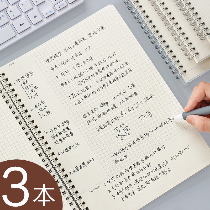 A4 Notebook Sub B5 Grid Benpixel Painting Stationery Coil Small Square of Cornell Brief Little Qingxin Korea Great