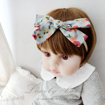 Cute baby hair band female baby bow headgear flower baby fontanelle hair accessories little girl floral headdress Europe and America