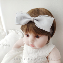 Korean baby hair band 0-1 year old baby big bow cute headdress infant fontanelle floral headdress birthday hair accessories
