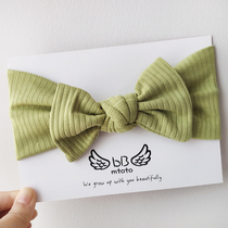 ins bow baby hair band cute cotton not head Princess headgear baby fontanelle baby floral headdress