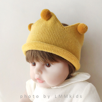 Baby fontanelle hair belt male baby girl knitted crown headdress 3-18 months cute princess birthday hair trim hat