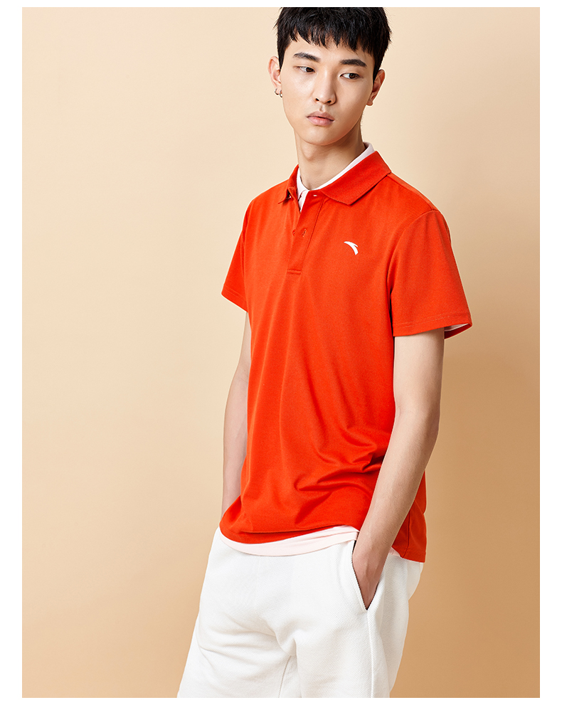 Trang web chính thức của Anta nam ngắn tay 2019 hè mới đơn giản thời trang áo len thoải mái áo sơ mi POLO thời trang áo thun - Áo polo thể thao áo polo nam trung niên