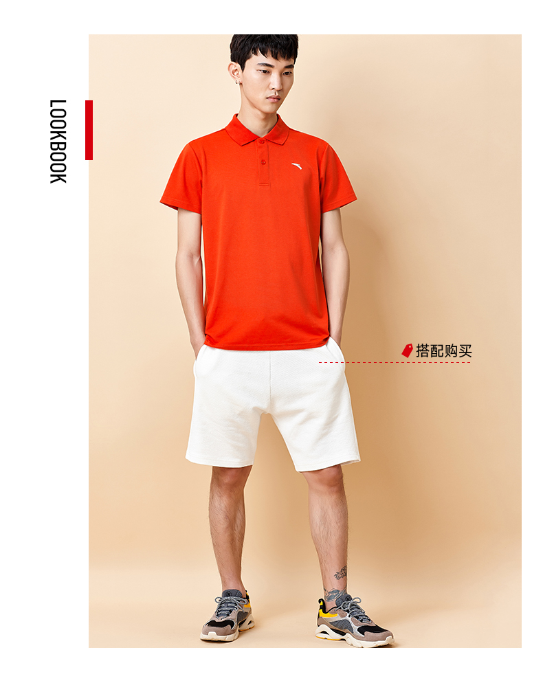 Trang web chính thức của Anta nam ngắn tay 2019 hè mới đơn giản thời trang áo len thoải mái áo sơ mi POLO thời trang áo thun - Áo polo thể thao áo polo nam trung niên