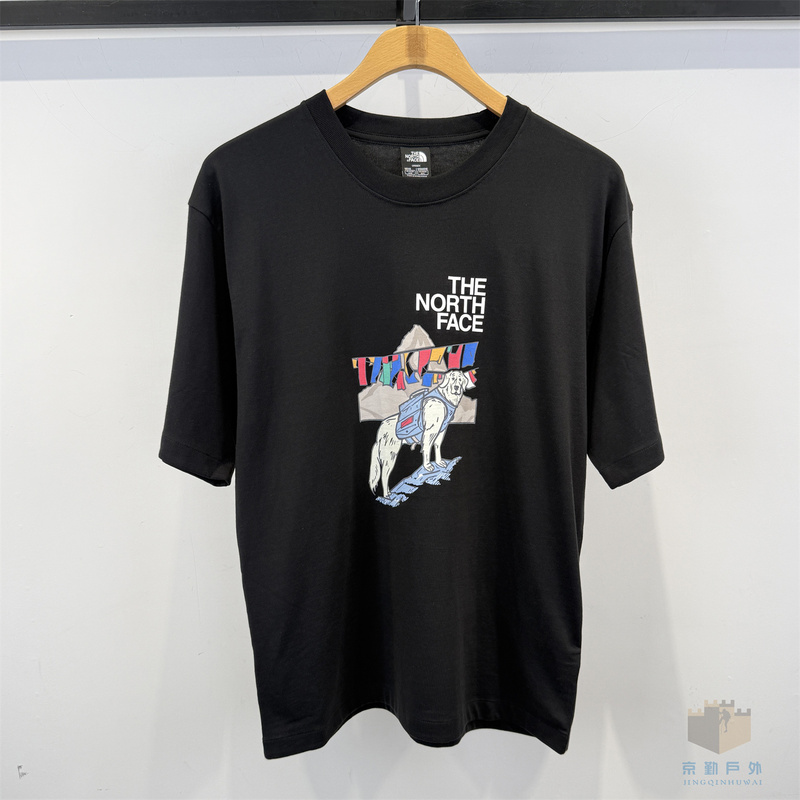 26 Spring and Summer New Models Thenorthface Outdoor Men's and Women's Pure Cotton Breathable Round Neck Short-Sleeved T-Shirt 8Gvt