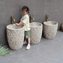 Kindergarten outdoor stone wash basin integrated granite pedestal basin childrens courtyard basin stone pool basin
