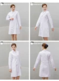 Белый халат, лонгслив, униформа врача, очень большой пуховик для школьников, увеличенная толщина, большой размер