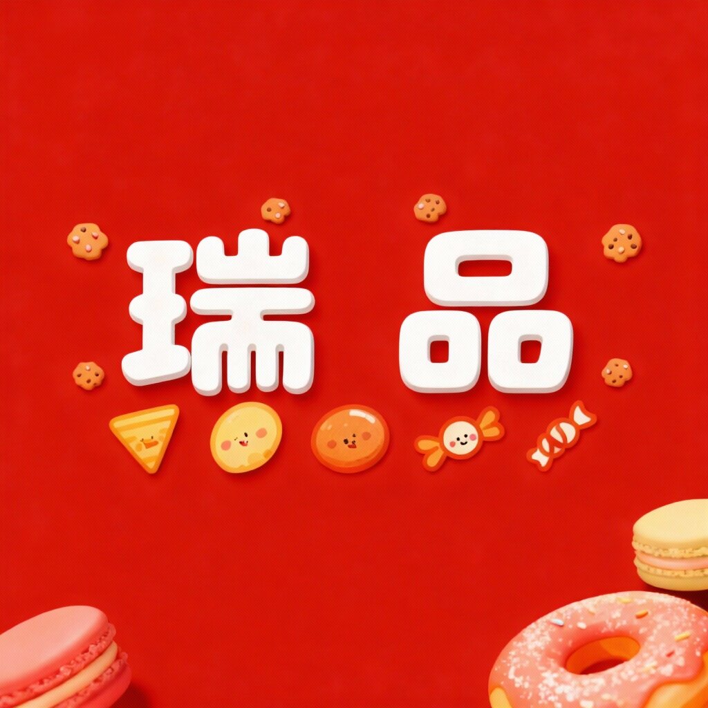 瑞品坊零食铺的LOGO
