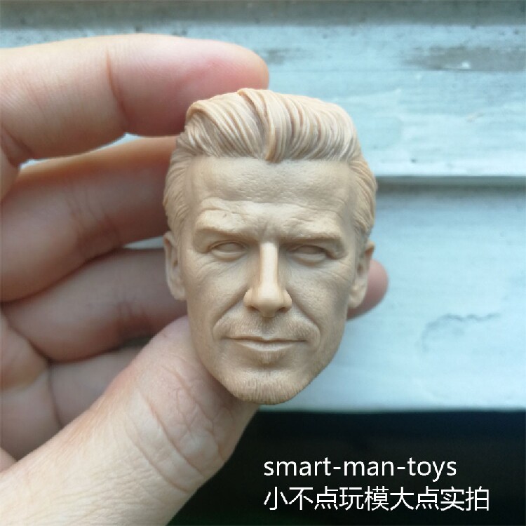 1 6 White mold David Beckham's head sculpted Premier League Man United star Beal's big handsome man charming man