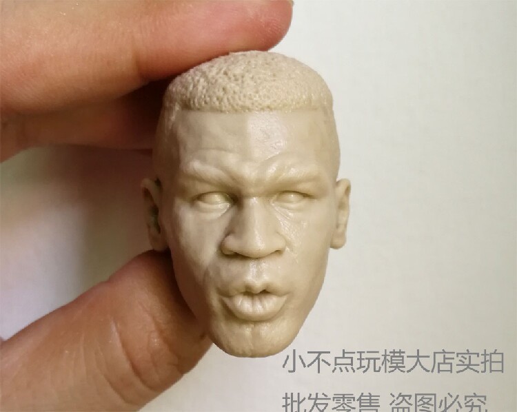 1 6 white mold Tyson head carved punch Wang Zhangui Angry Head Sculptor Accessories