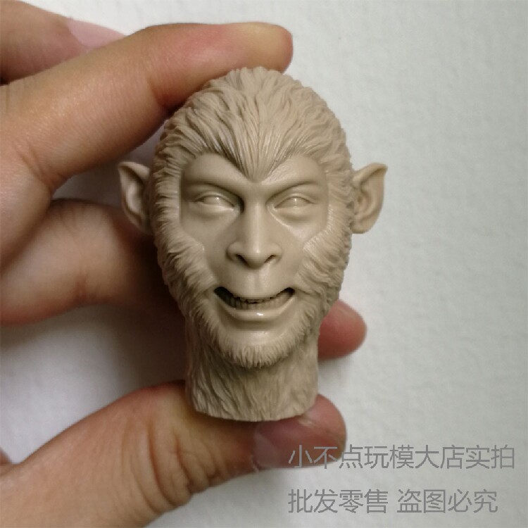 1 6 carved Sun Wukong white model of the American Monkey King West Travel Monkey Brother Sun Da Saint Laughter Edition Soldier Accessories