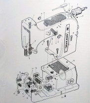 GK35-2C sewing machine K35-6-6A sealing machine shaft sleeve Octagonal Qinggong Qing seam Youtian Rugong canopy card