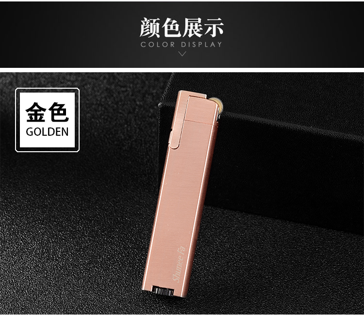 Cá tính mini bơm hơi gió nhẹ tất cả kim loại xì gà chịu nhiệt độ cao sáng tạo bật lửa khò cao cấp