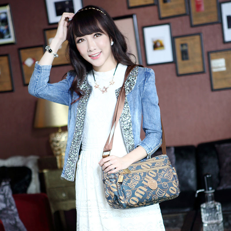 New Canvas Crossbody Bag Backpack with Large Capacity, Casual Oxford Cloth Mom Bag Trendy X41