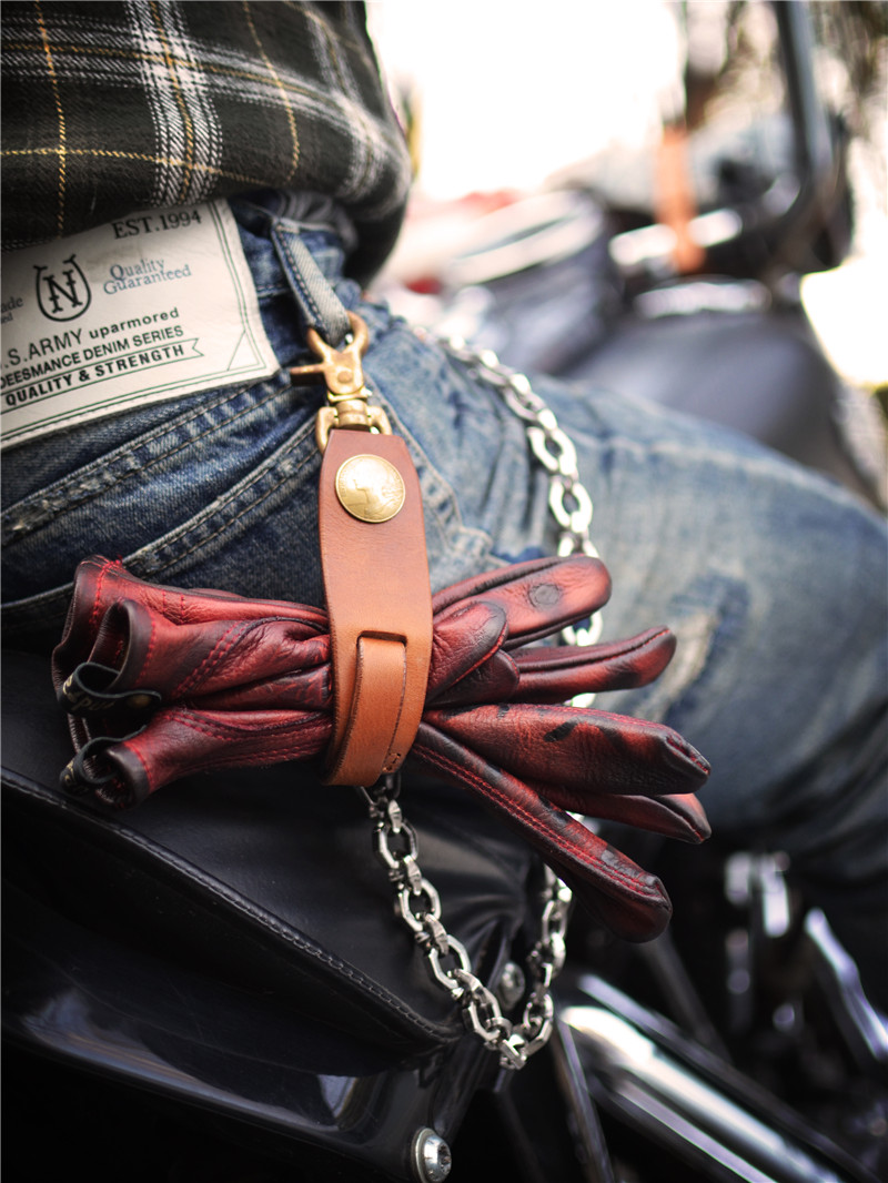 Spot Harley Indian Knight anti-lost brass cloth buckle retro locomotive Triumph latte glove clip