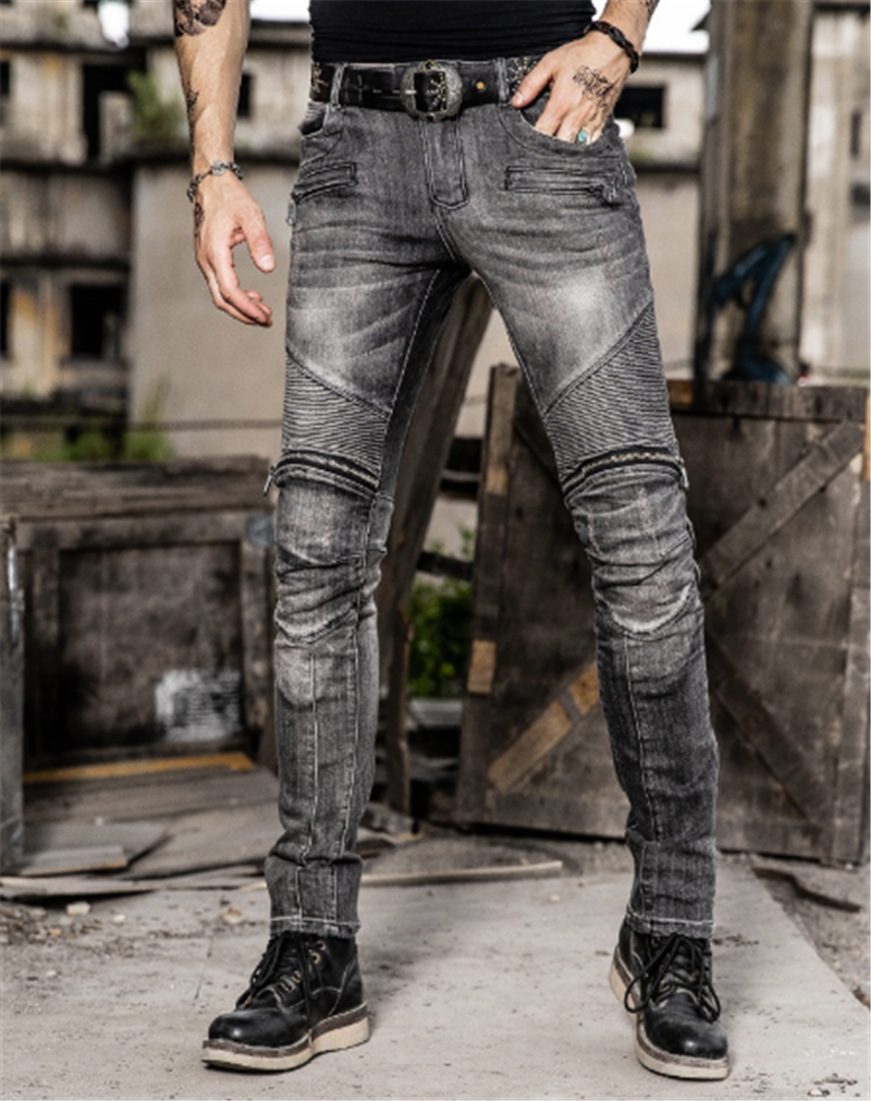 Spot couples uglybros elastic slim fit Harley rider riding protective gear jeans riding pants