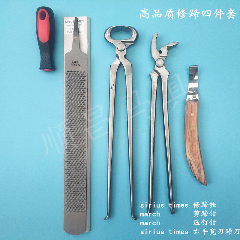 Imported high quality nail palm repair hoof tool set Horseshoe file Cut hoof pliers Remove hoof pliers Repair knife Horseshoe knife