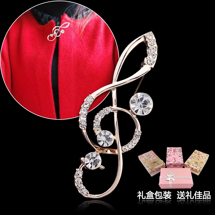 Hàn Quốc rhinestone lưu ý trâm cài phụ nữ áo len pin khăn choàng khóa hoang dã áo len lắp ráp trang sức phương tây - Trâm cài