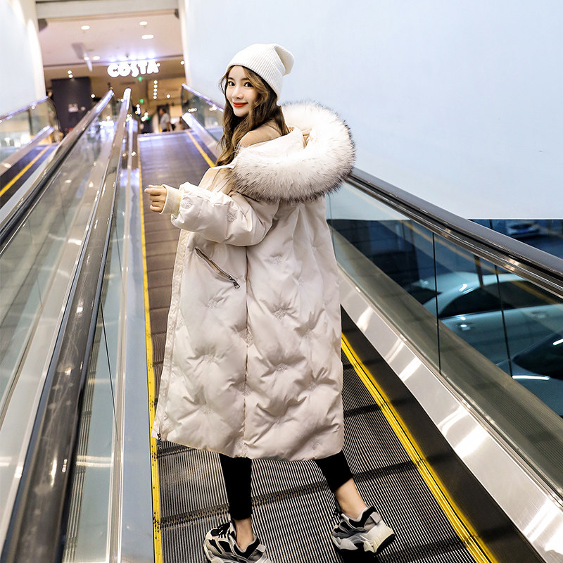 Pregnant woman cotton clothes winter clothing jacket 2021 new loose large size Thickened Cotton Padded Jacket LATE DOWN COTTON SUIT MEDIUM LONG VERSION