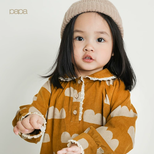 Кружевное вельветовое платье для девочек, юбка, 0-5 лет