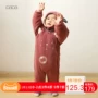 Papa leo mùa thu và mùa đông san hô lông cừu romper bé romper bé ấm áp 0-3 tuổi quần áo trẻ em giá rẻ