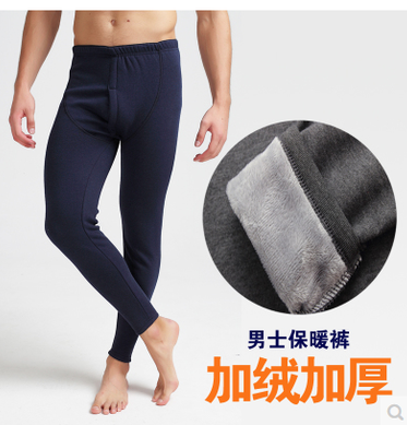 Quần nam Qiuku quần dài quần len nam cộng với nhung dày đơn mảnh quần lót xà cạp mùa đông quần ấm quần giữ nhiệt nữ thể thao