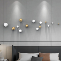 Nordic stainless steel ball living room wall decoration ball hardware home accessories hotel commercial space shop wall hanging