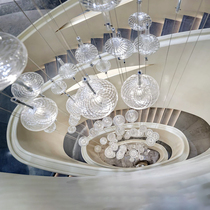 Creative simple air glass chandelier personality water drop bar restaurant bar lighting decoration living room pendant