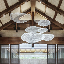 Cloud lamp chandelier milk tea shop creative children's room decoration kindergarten net red restaurant shopping mall window color lamps