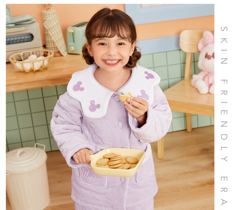 三枪 儿童秋冬加厚银狐绒夹棉家居服套装 天猫优惠券折后￥69包邮（￥299-230） 男、女童110~170码多款可选