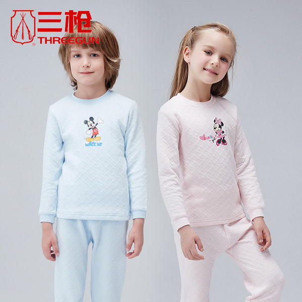 三枪 迪士尼 儿童保暖秋衣秋裤套装 棉毛衫裤 优惠券折后￥39.9包邮（￥59.9-20）110~160码多色可选