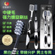 Medium-Hard Bristle Toothbrush for Adults, Black and White High-End Spiral Color Bristles, Removes Tobacco Stains, Family Pack, Portable for Travel, for Men
