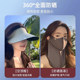 Full Face Sun Protection Mask, Facekini for Women, Uv Protection, Detachable, Summer Ice Silk Cycling Sunshade Hat and Mask