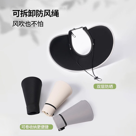 Summer New Large Brim Sun Hat for Women with Wide Brim to Cover Face, Anti-Uv Empty Top Hat, Sun Hat with Sun Protection
