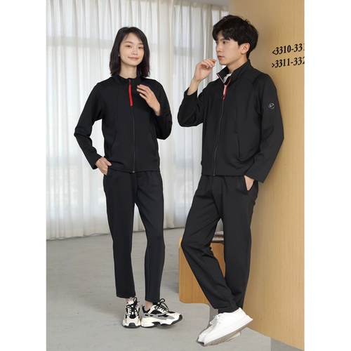 Осенний спортивный костюм подходит для мужчин и женщин, эластичная куртка для отдыха, штаны