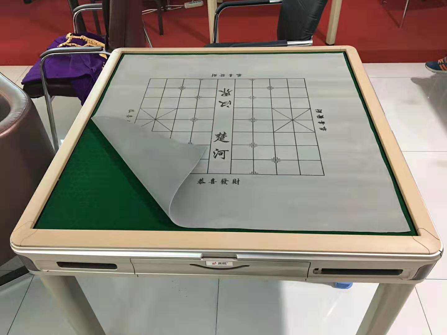 Hand rubbing mahjong table cushion soundproof thickened square 80cm Table cloth Home chess Cushion Leather Chess card waterproof cloth