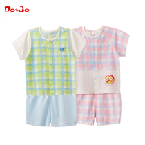 Picu Qiao short sleeve suit 0 summer girls clothing 1 baby childrens clothes 2 baby childrens summer shorts 3 years old cotton