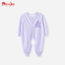 Piao Qiao Spring and Autumn Newborn Baby One-piece Clothes Baby Climbing Clothes Baby Climbing Clothes Newborns Warm Cotton