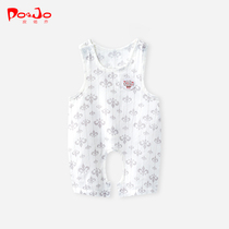 Piao Qiao summer newborn baby clothes for men and women baby jumpsuits baby ha clothes thin gauze summer