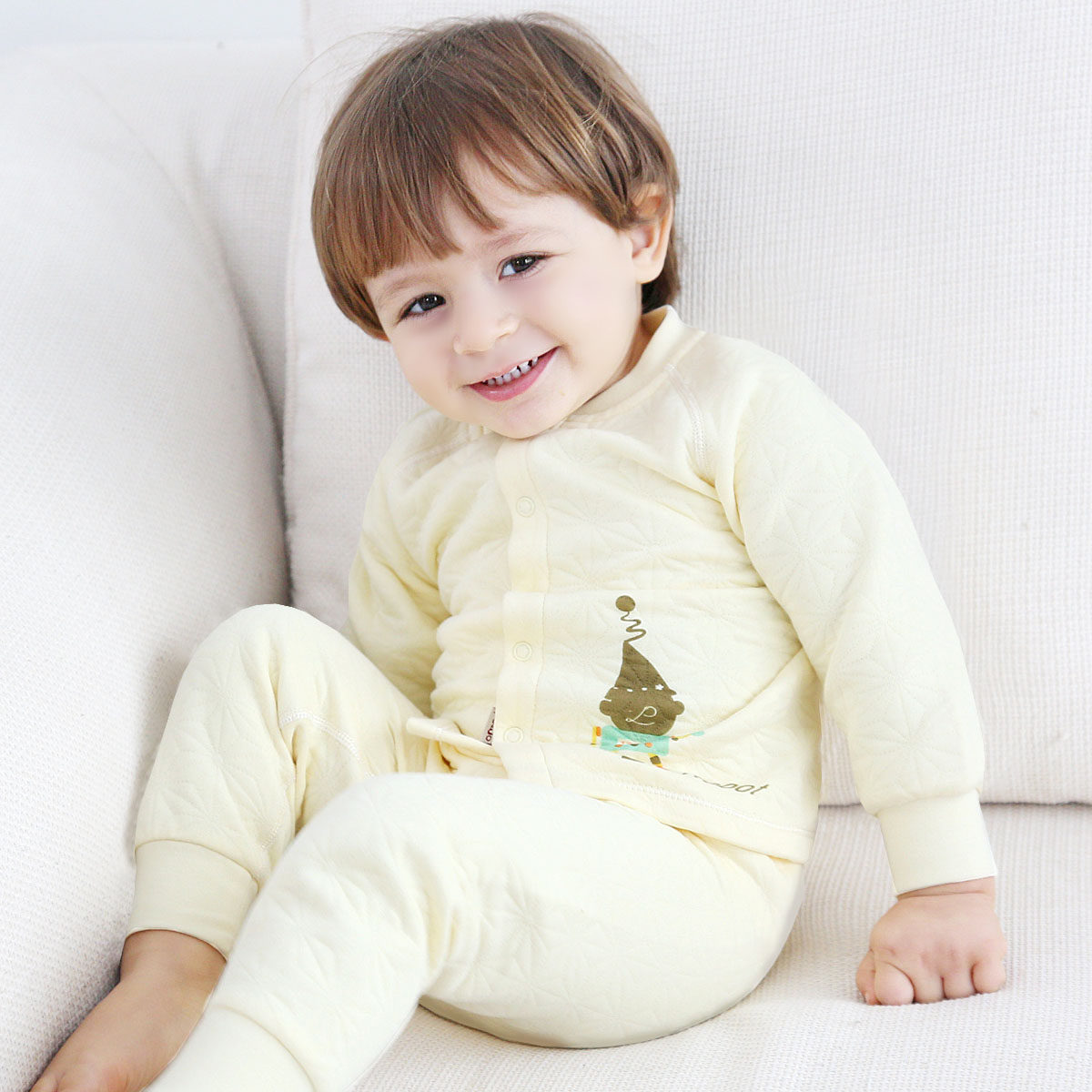 Pirao Joe baby suit spring and autumn clothes baby underwear men and women warm autumn clothes sanitary pants 0123 years old cotton autumn and winter