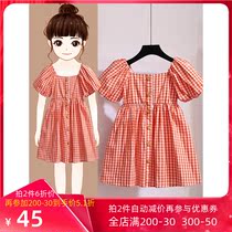 Girls summer dress 2021 new summer Foreign style childrens fashion skirt little girl princess dress tide